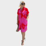 Stine – Kjole med blomsterprint