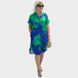 Stine – Kjole med blomsterprint