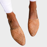 Thyra | Komfortable Vævede Slingback Flats