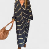 KIM | Boho stribet maxi-kjole