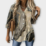 Alice – Bluse med Kunstnerisk Print