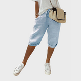 Mia – Lette Bomulds- og Linned-shorts