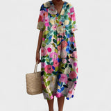 ODA | Elegant blomstret kjole