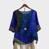 Rikke - Boho bluse med blomsterprint
