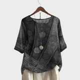 Rikke - Boho bluse med blomsterprint