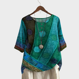 Rikke - Boho bluse med blomsterprint