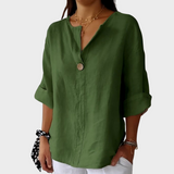 Saga – Afslappet bluse med V-hals