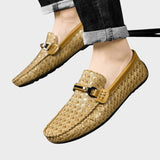 Antonin | Vævede Spænde Læder Loafers