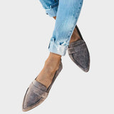 København™ | Ruskind Loafers med Spids Tå