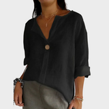 Saga – Afslappet bluse med V-hals
