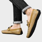 Antonin | Vævede Spænde Læder Loafers
