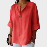 Saga – Afslappet bluse med V-hals