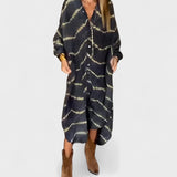 KIM | Boho stribet maxi-kjole