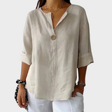 Saga – Afslappet bluse med V-hals