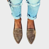 København™ | Ruskind Loafers med Spids Tå