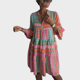 Ida | Boho-Style Swingkjole med Lag
