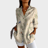 Grethe – Bluse med Blomstermønster