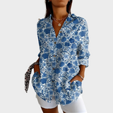 Grethe – Bluse med Blomstermønster