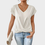 Sofie | Elegant top med tvistet front og V-hals
