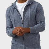 Cashmere Strik Zip Vest - Mørkegrå