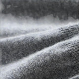 Cashmere Strik Zip Vest - Mørkegrå