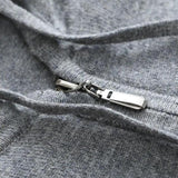Cashmere Strik Zip Vest - Mørkegrå