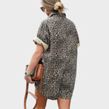 TAYLOR | Skjortekjole med leopardprint