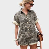 TAYLOR | Skjortekjole med leopardprint
