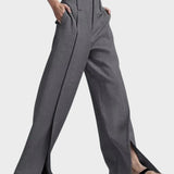 Stinna | Stilfulde Wide-Leg Bukser med Slids