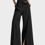 Stinna | Stilfulde Wide-Leg Bukser med Slids