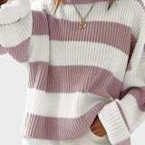 Lily™ | Trendy Strikket Trøje med Striber