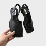 Lea™ | Slingback Sandaler med Firkantet Tå