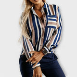 Clara - Casual stribet bluse