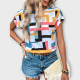 Cecilie – Farverig Urban Bluse