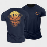 BERTRAM | Sommerlig Smiley Hav T-shirt