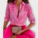 Amalie – Sofistikeret Geometrisk Bluse