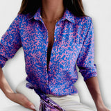 Amalie – Sofistikeret Geometrisk Bluse